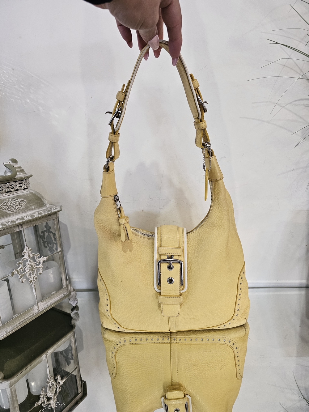 Rare Vintage Coach Hamptons Buckle Soho Pebbled LeatherY2K Shoulder Hobo Bag